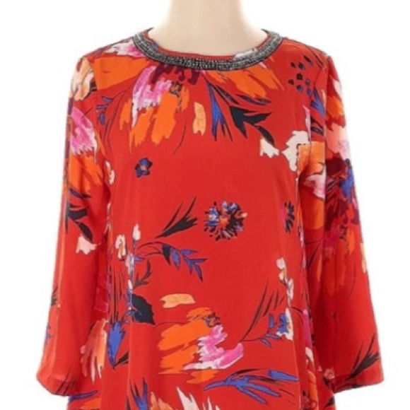 Maeve Sketched Peonies Tunic Dress by Anthropologie - Picture 11 of 15
